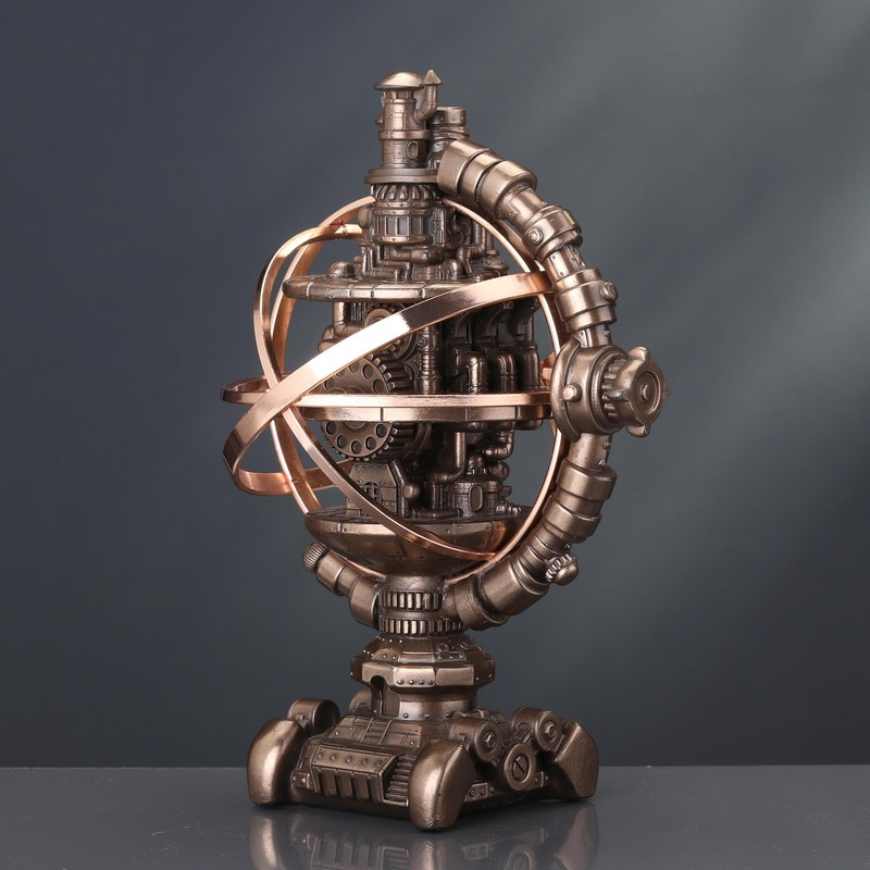 Veronese Design 7 1/8 Inch Tall Steampunk Mechanicus Gyroscope Resin