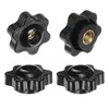 QUARKZMAN Set of 4 Star Handles M6 Internal Thread 25