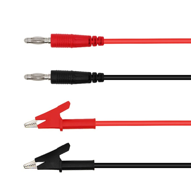 Multimeter Test Leads, 2PCS Alligator Clips Test Leads, Crocodile Clips