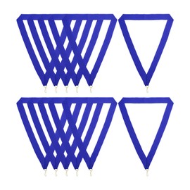 PATIKIL Award Neck Ribbons with Snap Clips, 12 Pcs Polyester Striped Medal Lanyards Ribbon for Competitions Sports Meetings Sports Party, Blue