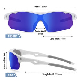 DUCO Sports Youth Baseball Sunglasses for Kids Unbreakable TR90 Frame Lightweight Sun Glasses for Boys and Girls DK261