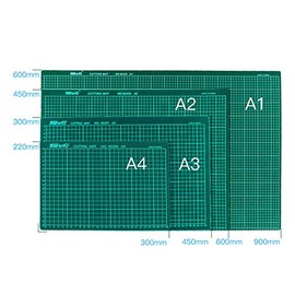 Powertool A3/A4 Cutting Mat with Grid and Non-Slip Surface for Fabric Paper Vinyl Plastic Rose A4