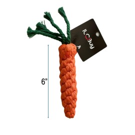 3-Pack Carrot Rope Dog Toys – Durable Cotton Chew Toys for Small and Medium Dogs – Natural Teeth Cleaner & Tug-of-War Play – Puppy Teething Toys Bundle by ILCBuy