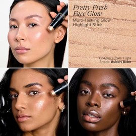 NUDESTIX Nudies Glow Highlighter Stick – Multi-Use Cream Highlighter for Cheeks, Eyes & Body with Built-In Brush | Dewy, Radiant Finish | Clean, Vegan