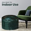 Fire Pit Cover Round Waterproof Fabric Outdoor Firepit Cover Heavy