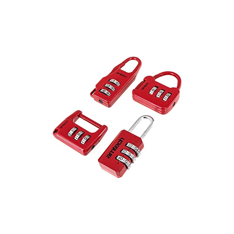 Amtech T1153 4 Piece Combination Padlock Set