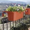 Apollo Exports International AP-30218TC 24" Adjustable Railing Planter, Terra Cotta