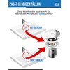 FEINER Sink Drain Fitting with Overflow + Siphon Sink Set