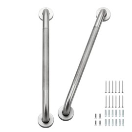 Grab Bars for Shower 2 Pack 18-Inch, Stainless Steel Anti-Slip Safety Shower Handle for Elderly Bathroom Wall Support Handicap Handicap Grab Bars for Seniors, Brushed Nickel