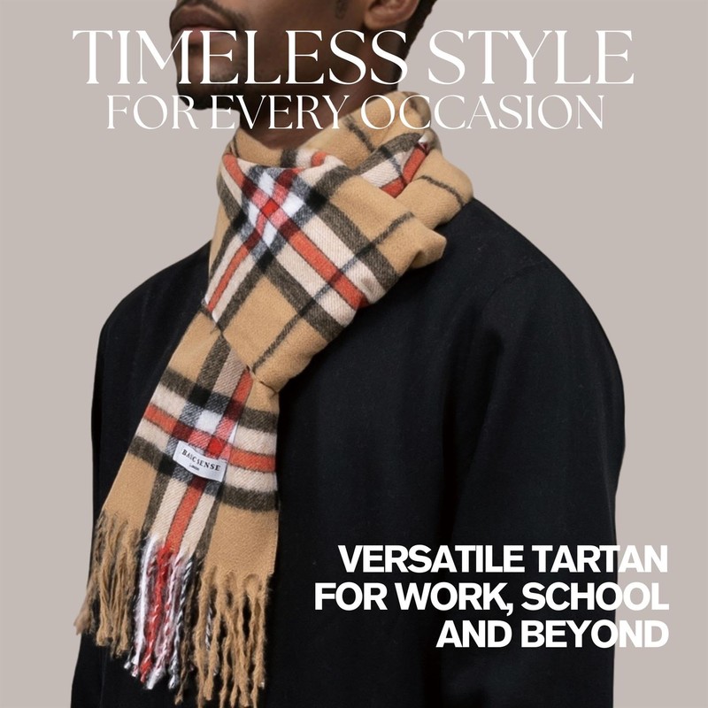 Basic Sense Classic Scottish Tartan Winter Scarf - Super Soft