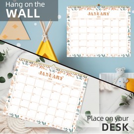 2026 Calendar, 18-Month Wall Calendar, Runs from January 2026 to June 2027, Monthly Calendar 14" x 11" with Twin-Wire Binding, Perfect for Office, Home, or School - Flower Theme