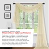 Sapphire Home Window Scarf Valance Curtains - Extra Long Sheer