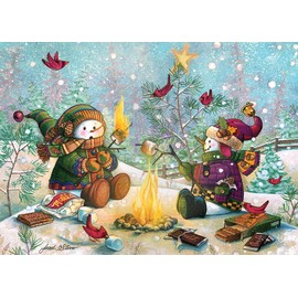 Cobble Hill Puzzle Company Ltd. 35 Piece Jigsaw Puzzle S'More Snowfall Older & Younger Puzzlers-Ideal for Travel Idea, Various