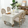 Chassic 60 x 60 inches Farmhouse Style Linen tablecloths, Wrinkle