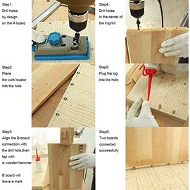 KINYOOO CESFONJER 6mm Pcs Dowel Markers, Marking Punch for Woodworking Dowels, Dowels. Woodworking Drill Bit Alignment Tool Point Marks for Dowels (10 Pieces of Each Size) (Solid)