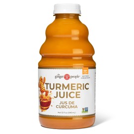 Turmeric Juice, 99% Pure Turmeric Juice by The Ginger People - Drug Free Health, Premium Quality Wild Turmeric Juice, 32 Fl oz Bottles - Pack of 12 (384 oz)
