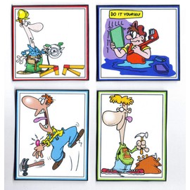 Gregory Crafts & Gifts DIY Mens Card Making Toppers Craft Embellishments for Father's Day Dads, Step Dad and Granddads x 4