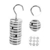 Zerodeko 1Set Slotted Weights with Hanger Chrome Plated Laboratory Calibration