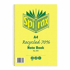 Spirax 810 Recycled Notebook A4 120 Page