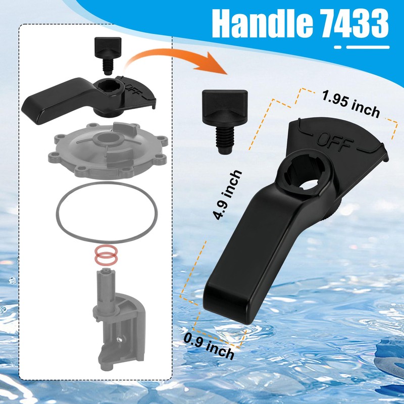 2-Port/3-Port Pool Valve Rebuild Kit Compatible with Jandy 2-way/3-way 4715,