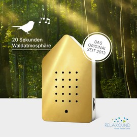 Relaxound Birdybox Pure Brass – Pure Brass – from the Twitter Box – 7.5 x 12.6 x 2.6 cm