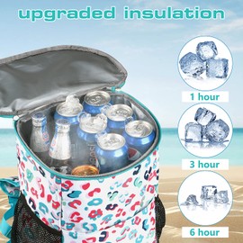 Wolka Cooler Backpack 30 Cans,Portable Backpack Coolers Insulated Leak Proof,Waterproof Soft Sided Cooler Bag for Travel,Beach,Camping,Picnic,Lunch Backpack for Women (Water Elf)