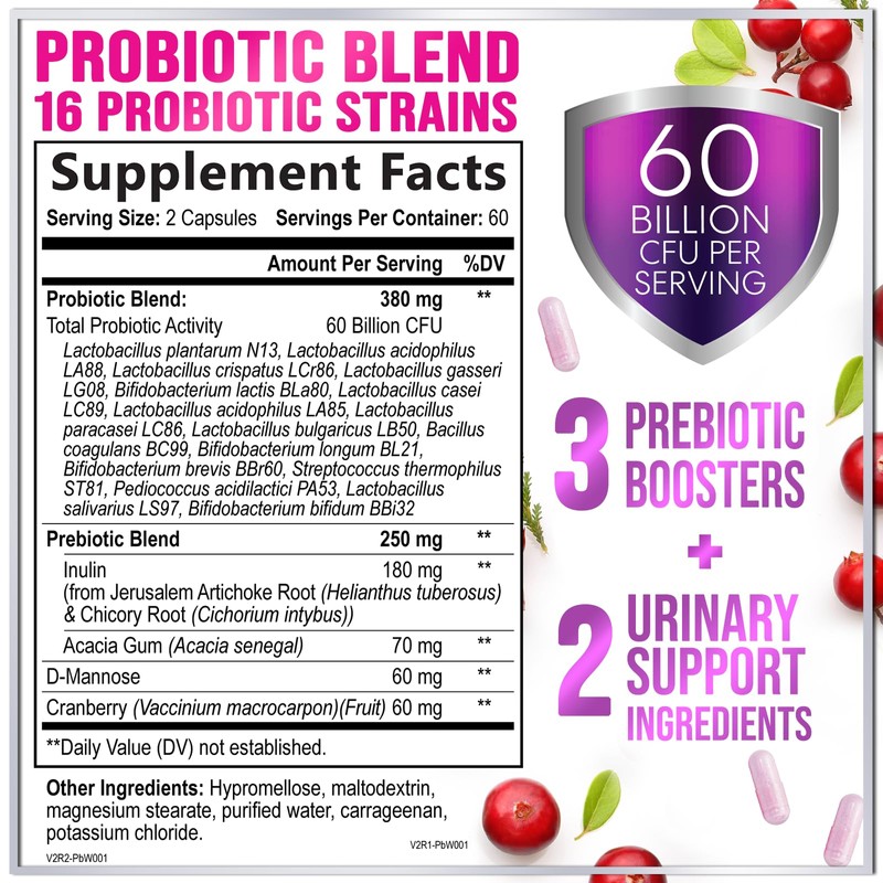 Probiotics for Women - 60 Billion CFU - 16 Strains