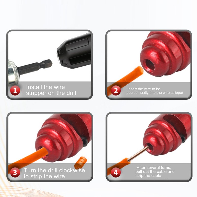2.5 4.0 6.0mm² Wire Stripping and Twisting Tool Portable Electrician