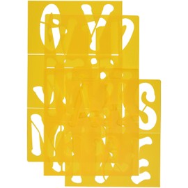 Darice 121728 Upper Case Alphabet Stencils for Posters, 3.5-Inch