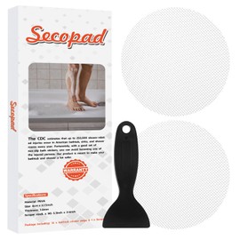 Secopad Original Bathtub Non-Slip Stickers for Tub & Shower Floor, Strong Anti-Slip Shower Stickers with Scraper Ideal for Families with Kids, Adults & Seniors, 12 PCS (White)