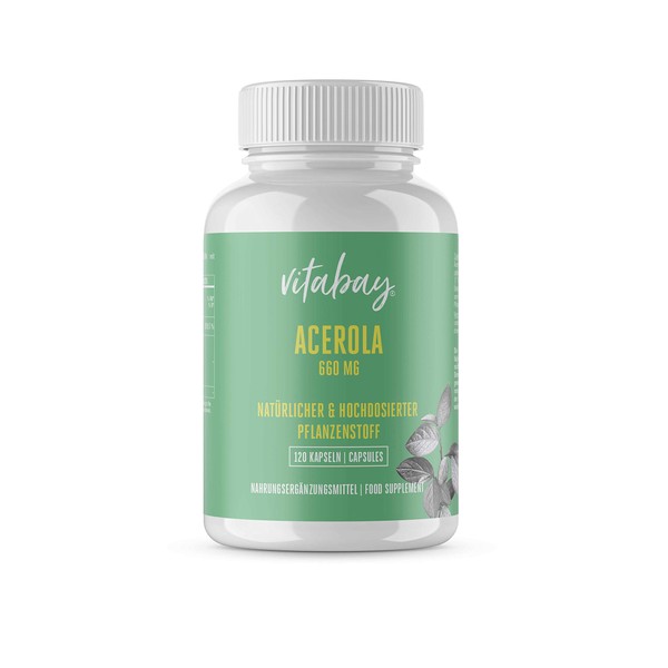 Vitabay Acerola 660 mg | 120 Vegan Capsules | Natural