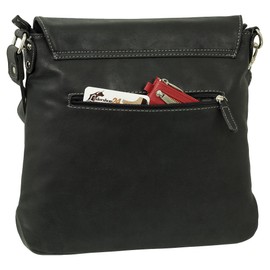 Handbag Gift Set, Shoulder Bag, Suede Imitation, Used Look, various colours Black