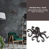 efuturetime Octopus Coat Hooks, Rustic Coat Hooks, Cast Iron Wall