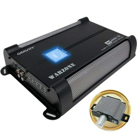 Gravity 4000.1D Class D Car Amplifier - 4000 Watts, 1 Ohm Stable, Digital, Monoblock, Mosfet Power Supply, Great for Subwoofers (2nd Generation) with 4 Gauge Kit Blue Bundle