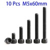 10 Pcs M5-0.8 x 60mm Hex Socket Head Cap Screws,