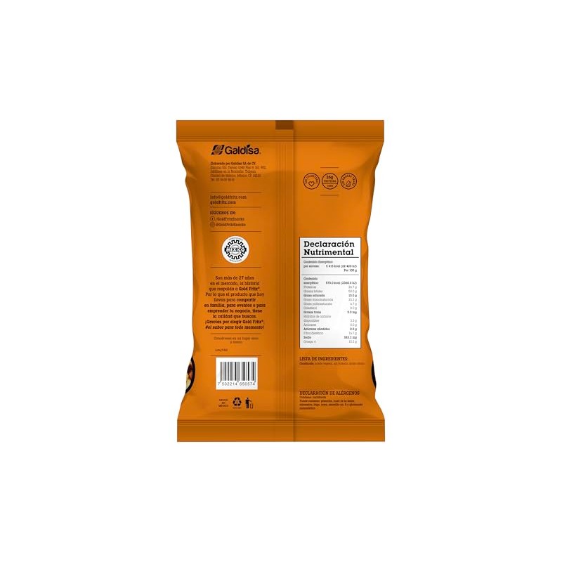 Gold Fritz | Cacahuate Español 950 g | Cacahuates Sal