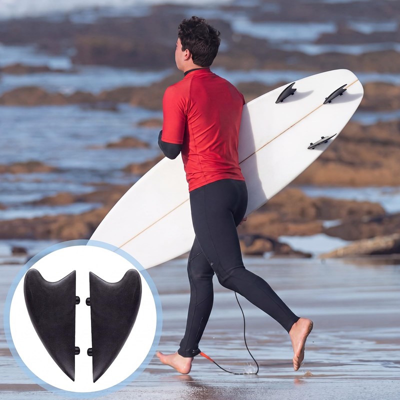 LaRandom 2 Pcs 1.5" Surfboard Fish Fin Nylon Soft Top