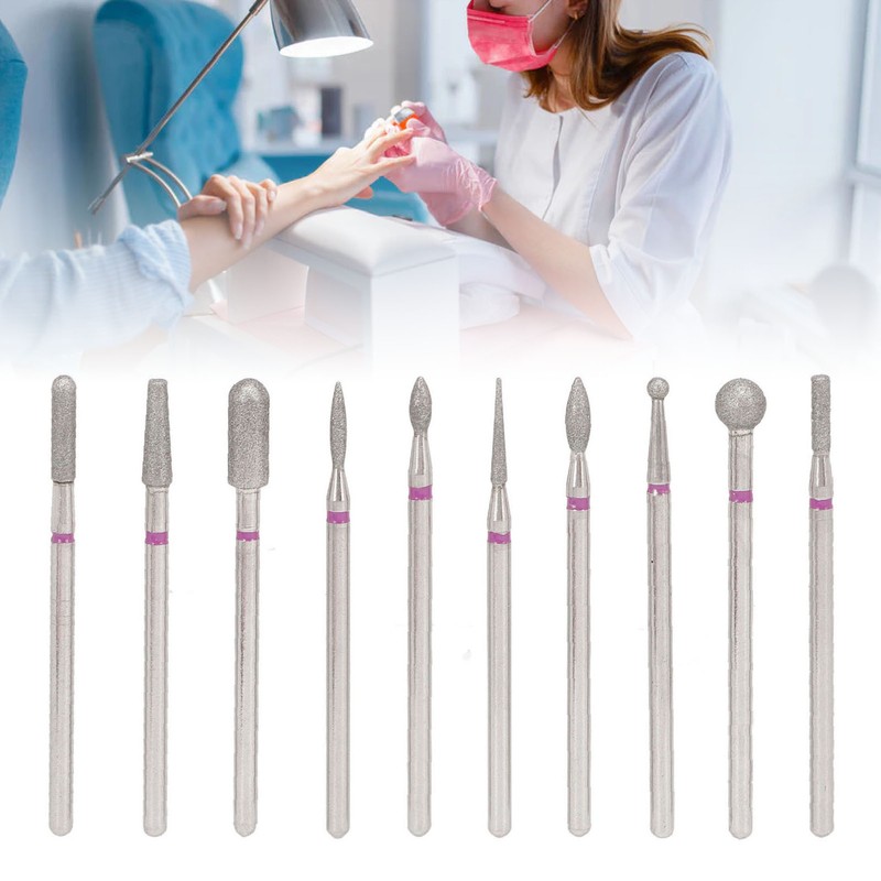 10pcs Nail Drill Bit Set Professional Home Salon Emery Cuticle