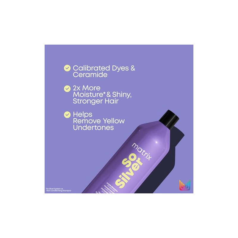 Matrix So Silver Shampoo| Shampoo matizador morado ideal para neutralizar