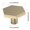 FURNIWARE 12 pcs Hexagon Brass Cabinet Knobs Pulls Handles, 34mm