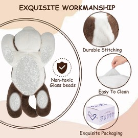 GILFWM Weighted Stuffed Animals Cat - 21.3" Cute Toy Pillow Plushie Gifts for Kids Boys Girls & Adults, 3 lbs Ultra-Soft Washable Plush Pillowfort