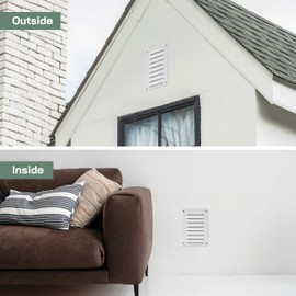 Vent Systems 5.5" x 7.5" Inch (Overall Dimensions) - White - Air Vent Cover - Metal Air Return Grill with Built-in Protection Mesh - HVAC Vent Duct Cover for Home Improvement