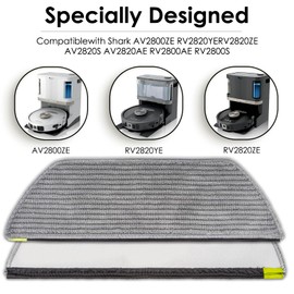 (5 Pack) RV2820ZECA Replacement Mop Pads for Shark RV2820ZECA PowerDetect 2-in-1 Robot Vacuum, AV2800ZE, RV2820YE, RV2820ZE, AV2820S, AV2820AE, RV2800AE, RV2800S Mop Pad