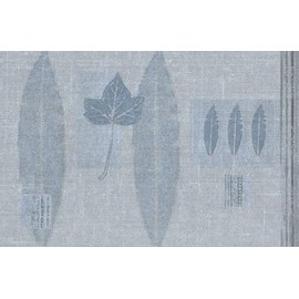 Concord Wallcoverings Wallpaper Border Nature Pattern Leaves for Living Room Cottage, Grey Silver, 7 Inches by 15 Feet SF78320