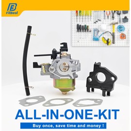 FitBest Carburetor with Gaskets Insulator Replaces 16100-ZE2-W71 16100-ZH9-W21 fits Honda Gx240 8hp Gx270 9hp Engines Lawn Mower Generator Pressure Washer 270cc WT30X Water Pump Motor