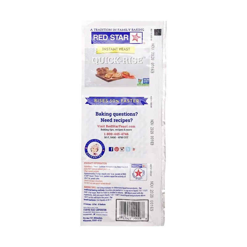 Red Star Instant Quick Rise Dry Yeast, 3 ct