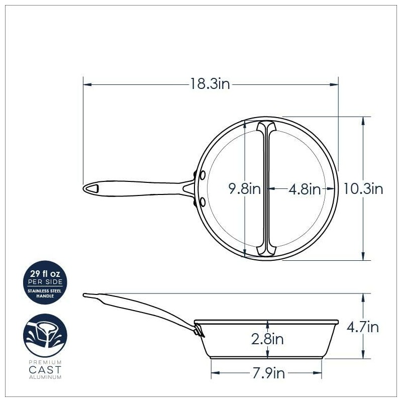 Nordic Ware 2 in 1 Divided Sauce Pan