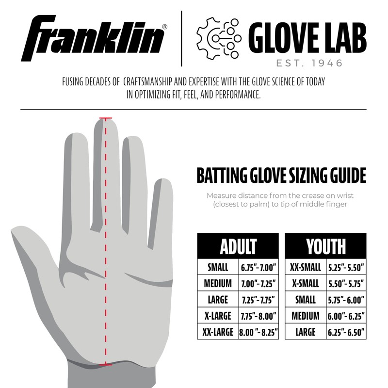 Franklin CFX PRO HI LITE Baseball Batting Gloves, Pink, M