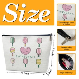 Ythuil Pickleball Gifts Makeup Bag, Pickleball Accessories Women, Birthday Gifts for Girls Female BFF Friends Sister Daughter Lover, Cute Cosmetic Bag for Purse