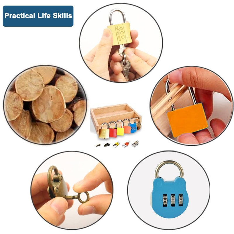 Montessori Lock and Key Toy Set for Toddlers, Educational STEM